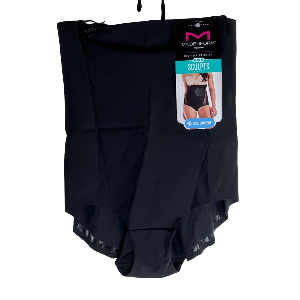 Maidenform Shapewear Briefs Womens XL Black High Waist Ultra Firm Sculpt FLS094